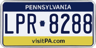 PA license plate LPR8288