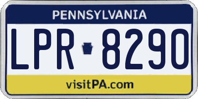 PA license plate LPR8290