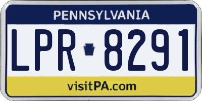 PA license plate LPR8291