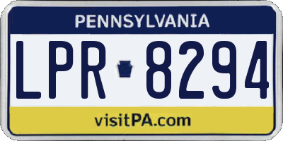 PA license plate LPR8294