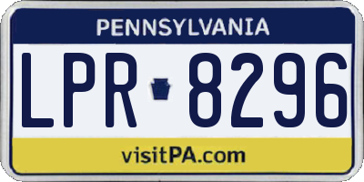 PA license plate LPR8296