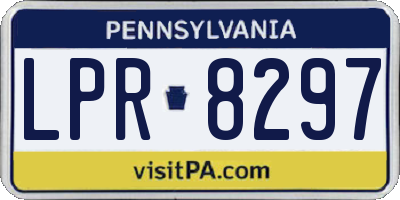 PA license plate LPR8297