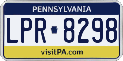 PA license plate LPR8298