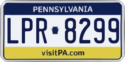 PA license plate LPR8299