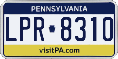 PA license plate LPR8310