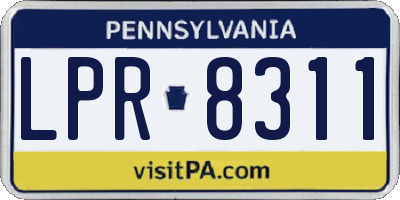 PA license plate LPR8311