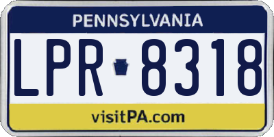 PA license plate LPR8318