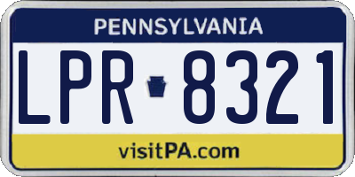 PA license plate LPR8321
