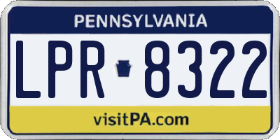 PA license plate LPR8322
