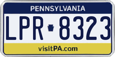 PA license plate LPR8323