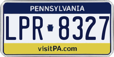 PA license plate LPR8327