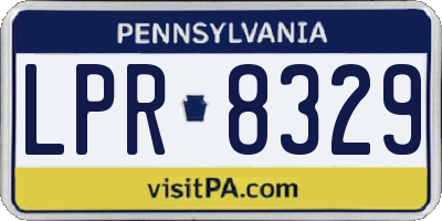 PA license plate LPR8329