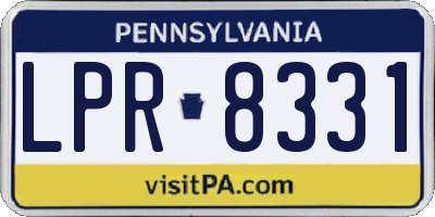 PA license plate LPR8331
