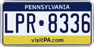 PA license plate LPR8336