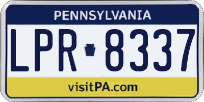 PA license plate LPR8337