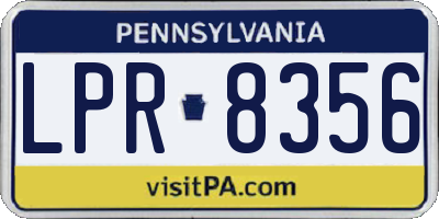 PA license plate LPR8356