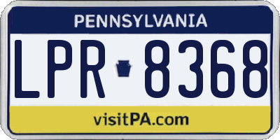 PA license plate LPR8368