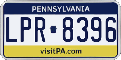 PA license plate LPR8396