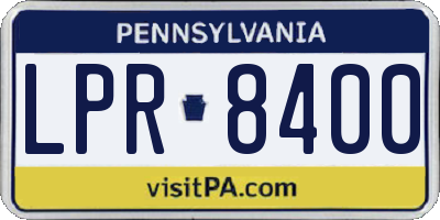 PA license plate LPR8400