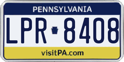 PA license plate LPR8408