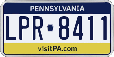 PA license plate LPR8411