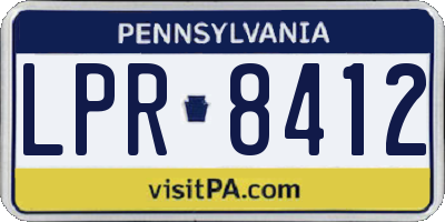 PA license plate LPR8412