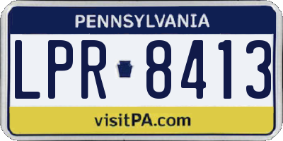 PA license plate LPR8413