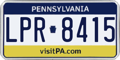 PA license plate LPR8415