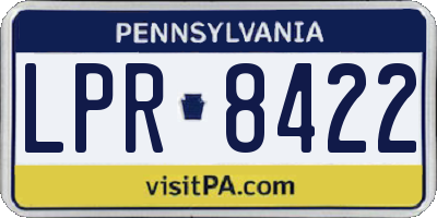 PA license plate LPR8422
