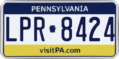 PA license plate LPR8424