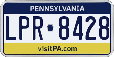 PA license plate LPR8428