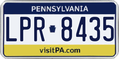 PA license plate LPR8435
