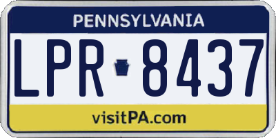 PA license plate LPR8437