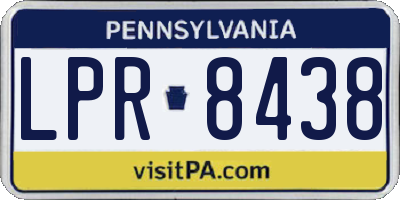 PA license plate LPR8438