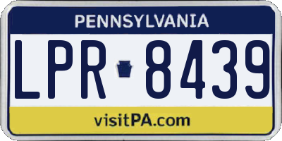 PA license plate LPR8439