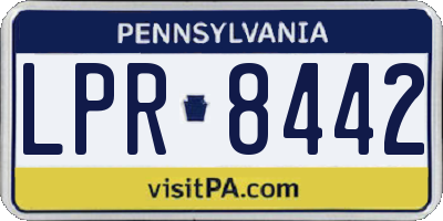 PA license plate LPR8442