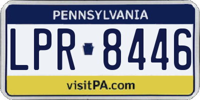 PA license plate LPR8446