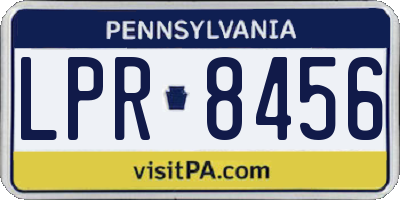 PA license plate LPR8456