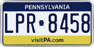 PA license plate LPR8458