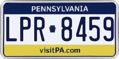 PA license plate LPR8459