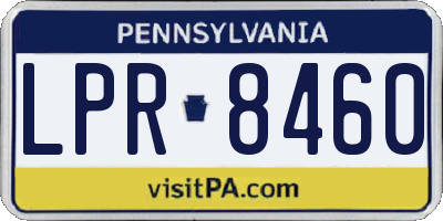 PA license plate LPR8460