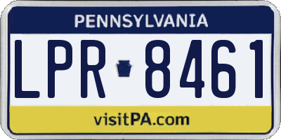 PA license plate LPR8461