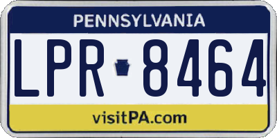 PA license plate LPR8464