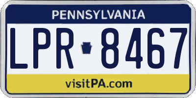 PA license plate LPR8467