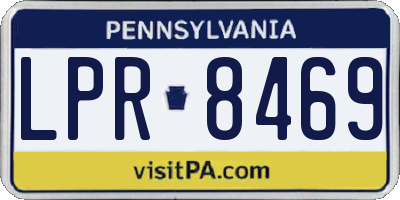 PA license plate LPR8469