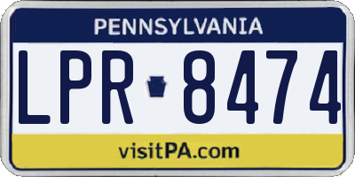 PA license plate LPR8474
