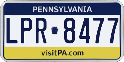 PA license plate LPR8477