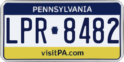 PA license plate LPR8482