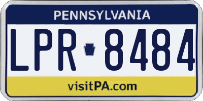 PA license plate LPR8484