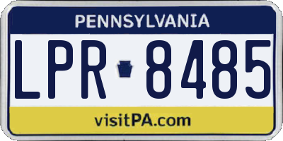 PA license plate LPR8485